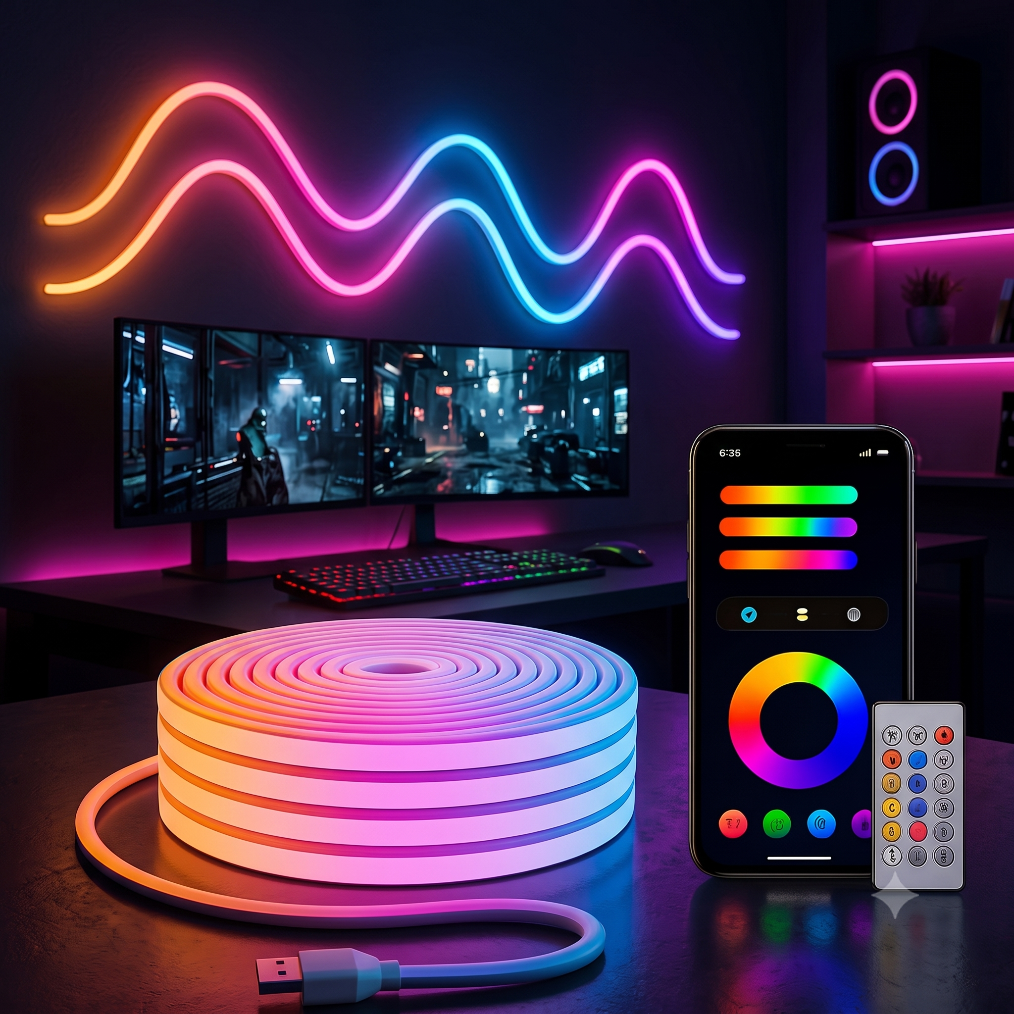 RGB Strip Light — 5m Kit with Remote