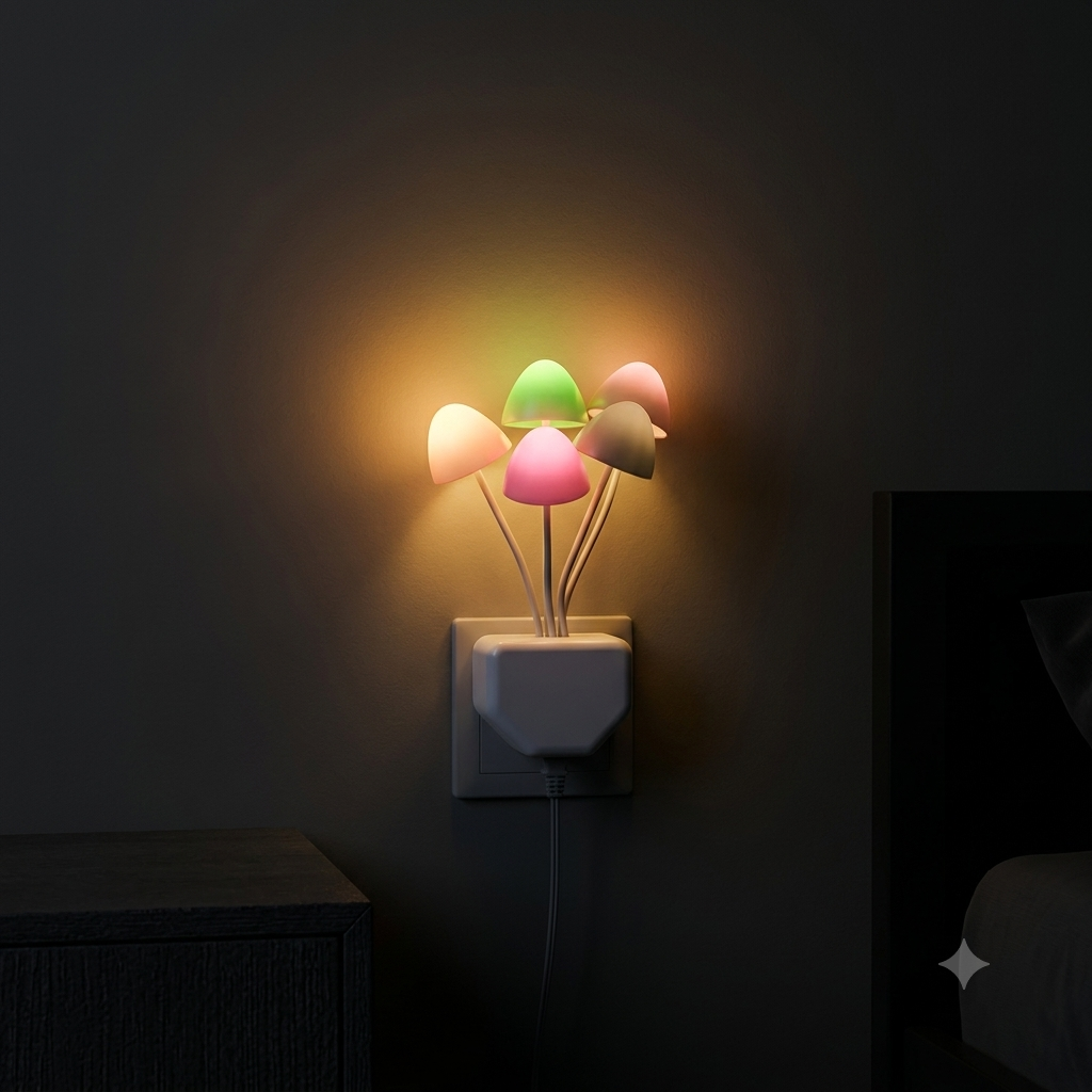 Mushroom Lamp — Auto Dusk-to-Dawn Sensor