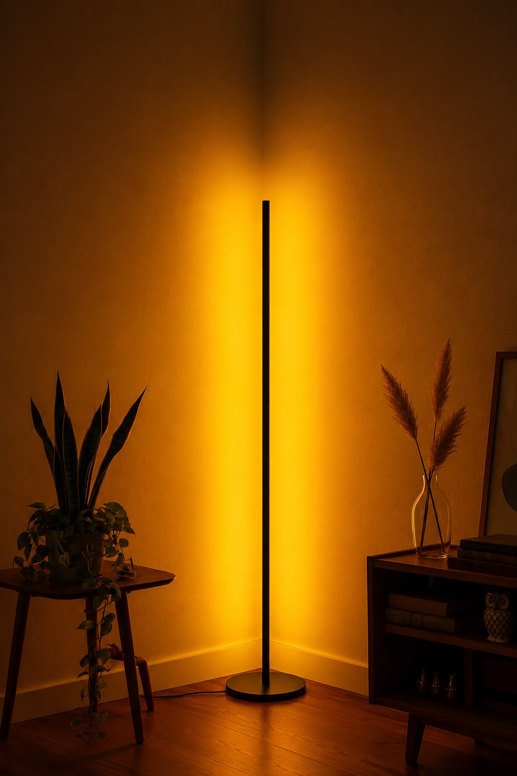 RGB Corner Floor Lamp with Remote & App Control